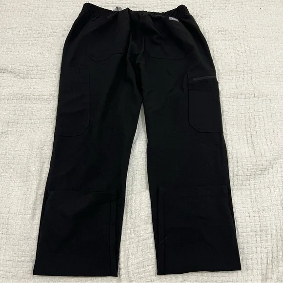 FIGS Yola Scrub Pants Black Small Limited Waistband Style NWT - Picture 2 of 3